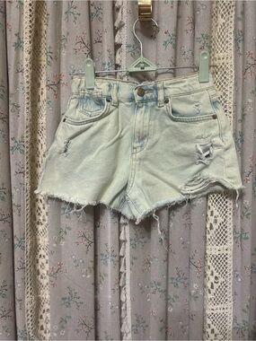 2/$28 Zara Girls Distressed Denim Shorts Adjustable Waist Size 9